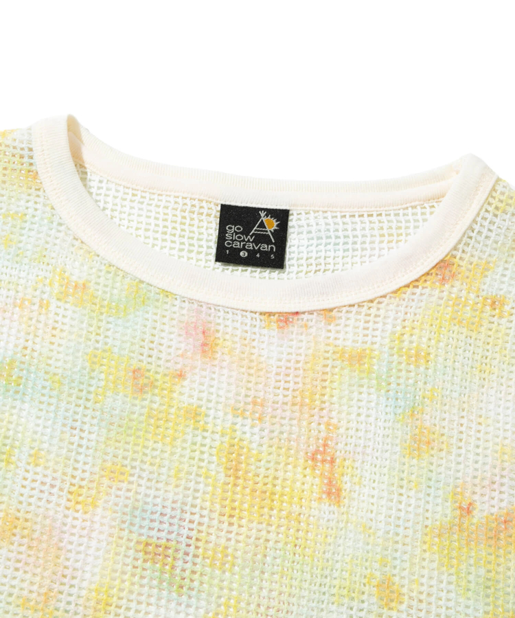 go slow caravan(ゴースローキャラバン) |メッシュタイダイ染プリントS/STEE (MENS)