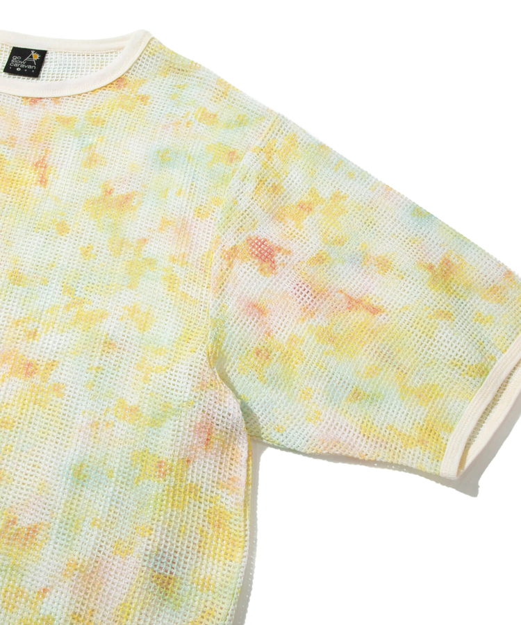 go slow caravan(ゴースローキャラバン) |メッシュタイダイ染プリントS/STEE (MENS)