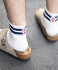 go slow caravan(ゴースローキャラバン) |gym master/ジムマスター ハッピー刺繍ショートソックス (MENS/WOMENS)