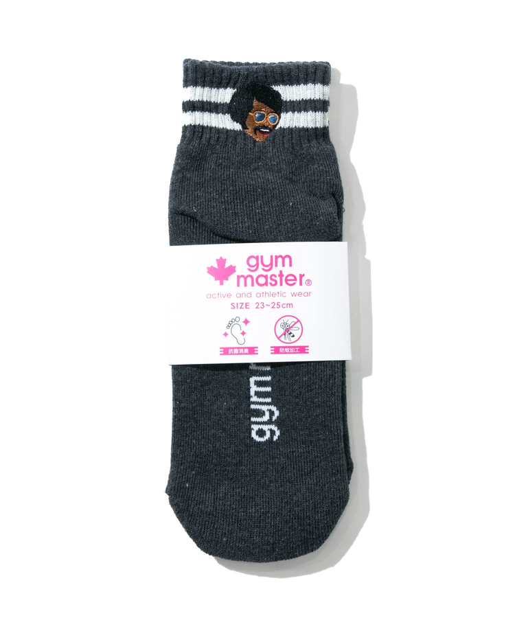 go slow caravan(ゴースローキャラバン) |gym master/ジムマスター ハッピー刺繍ショートソックス (MENS/WOMENS)