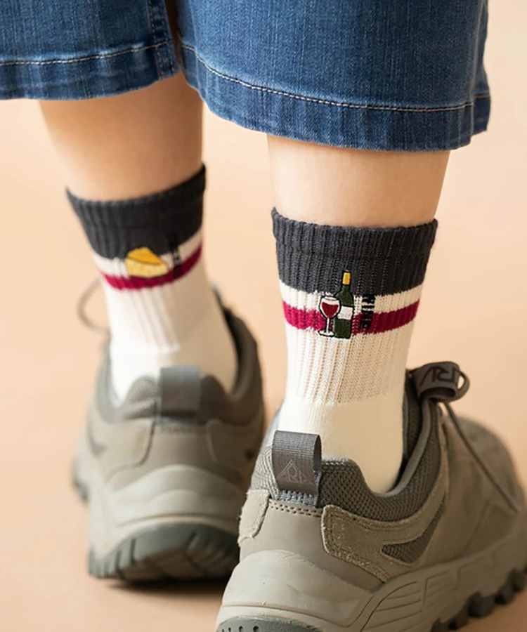 go slow caravan(ゴースローキャラバン) |gym master/ジムマスター ハッピー刺繍コンビソックス (MENS/WOMENS)