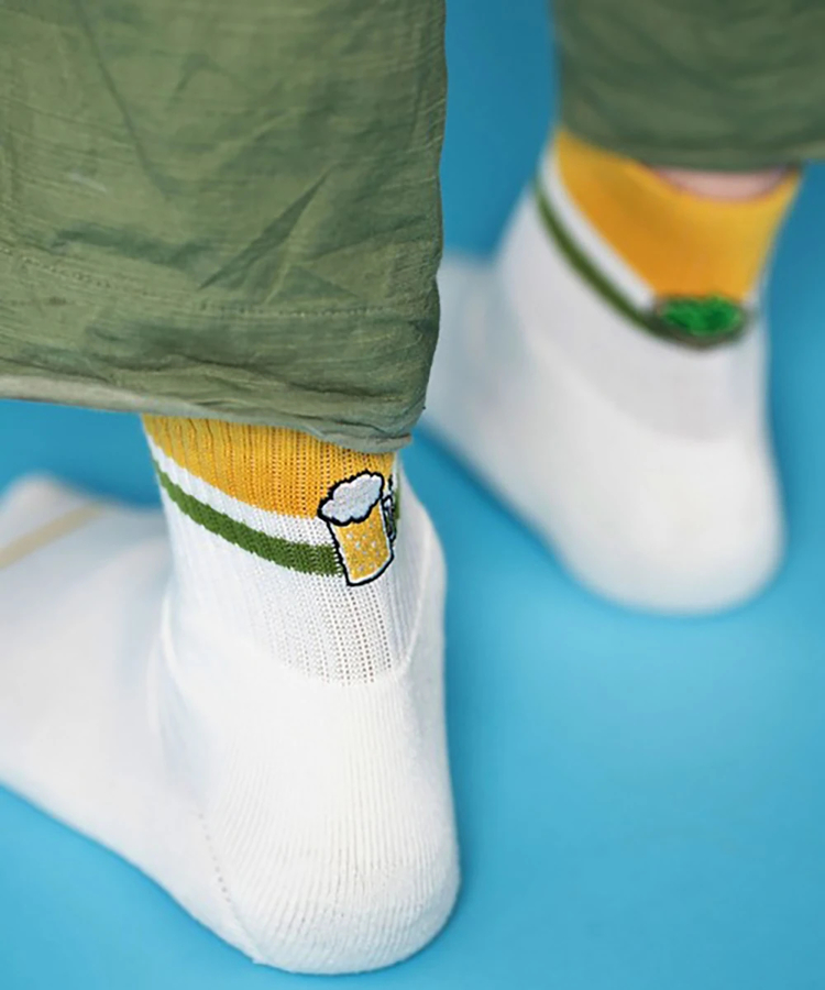 go slow caravan(ゴースローキャラバン) |gym master/ジムマスター ハッピー刺繍コンビソックス (MENS/WOMENS)