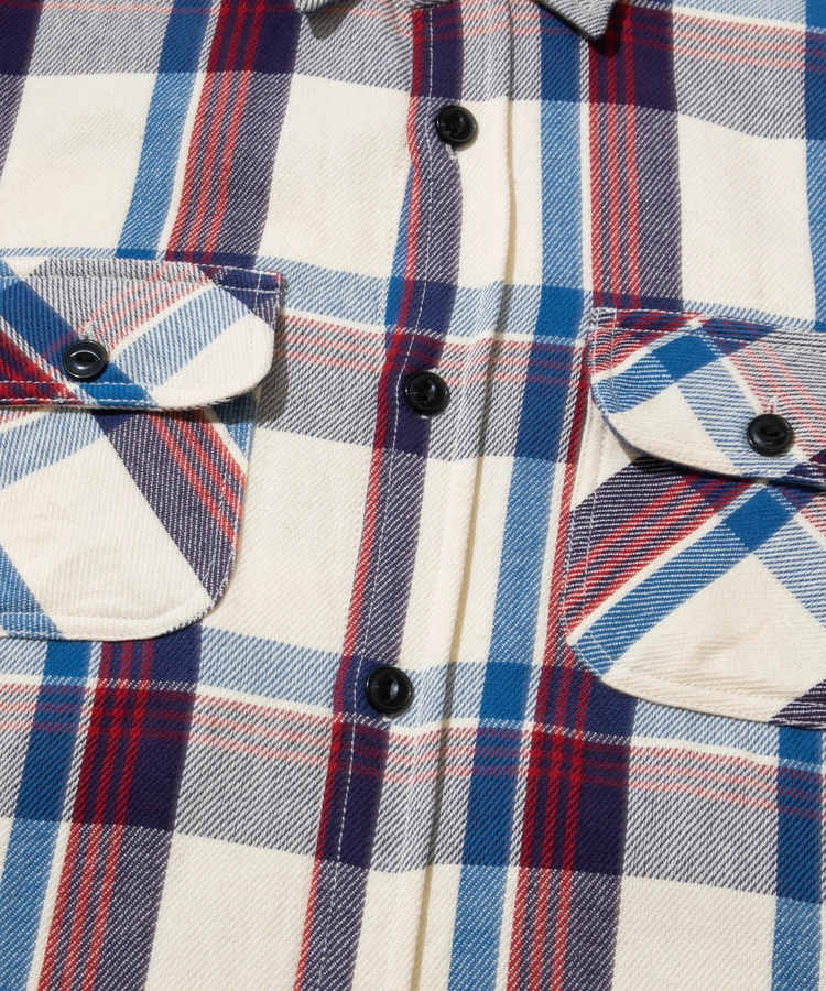 ALCARZA/アルカーザ HEAVY FLANNEL CHECK WORK SHIRTS (MENS