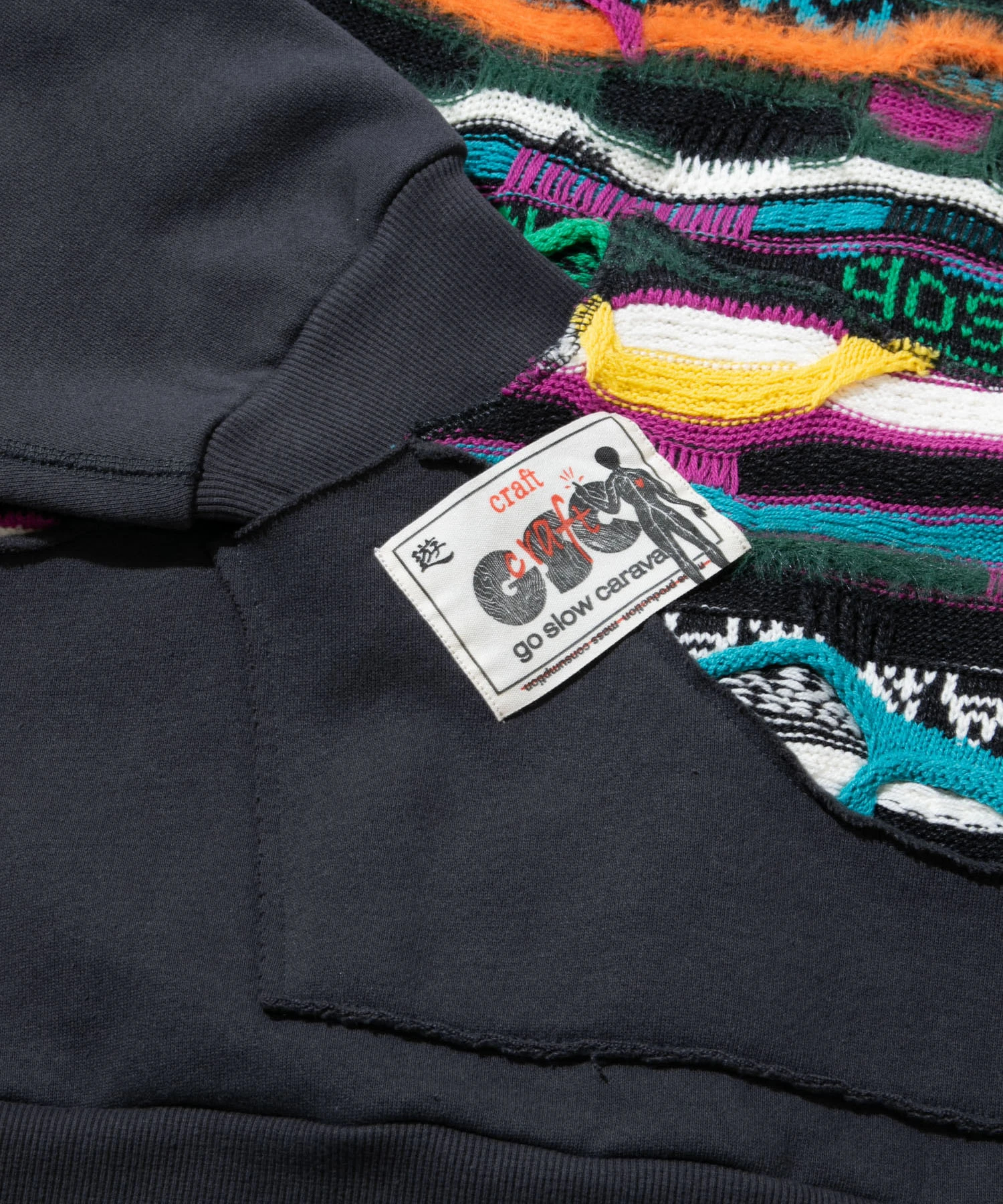 ヘビースウェットxCRAZY ニットBIGハーフジップ (MENS