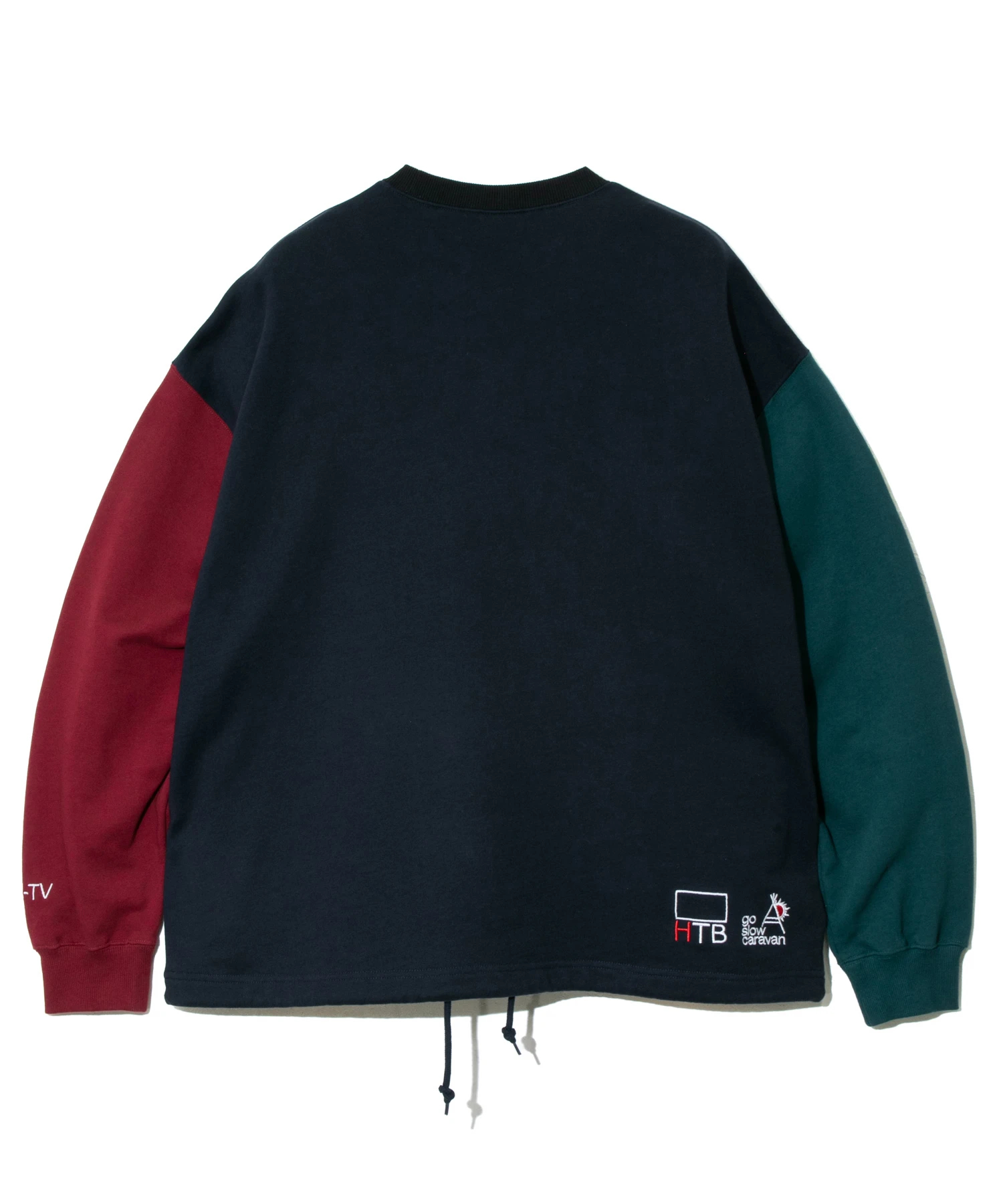 HTB x go slow caravan】空紡糸裏毛 早起きクマさんBOXクルー