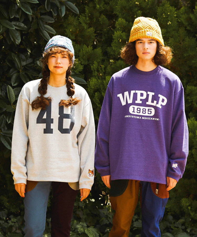 go slow caravan(ゴースローキャラバン) |eco lead 裏起毛GSCカレッジラウンドクルーネック (MENS)