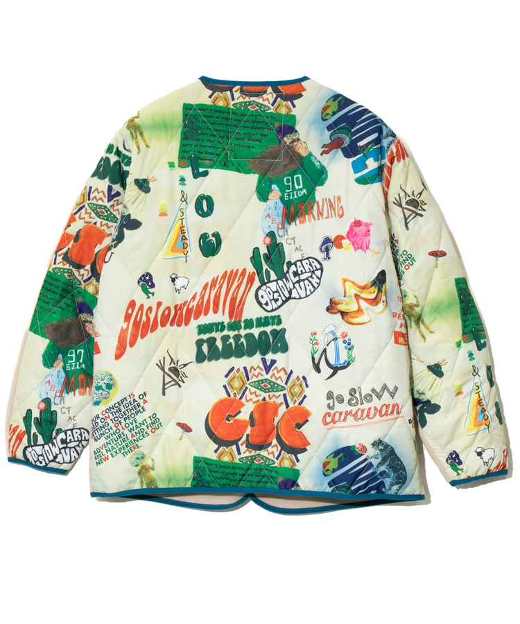 go slow caravan(ゴースローキャラバン) |セパレート中綿キルティングフリーススナップカーディガ (MENS/WOMENS)