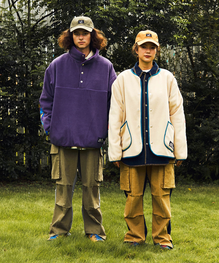 go slow caravan(ゴースローキャラバン) |セパレート中綿キルティングフリーススタンドカラー (MENS/WOMENS)