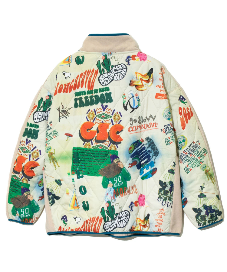go slow caravan(ゴースローキャラバン) |セパレート中綿キルティングフリーススタンドカラー (MENS/WOMENS)
