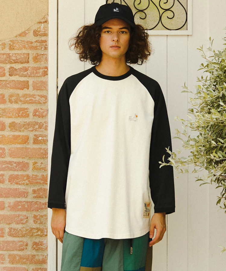 go slow caravan(ゴースローキャラバン) |超ヘビーUSA/C 8分袖ゆったりBB TEE (MENS)