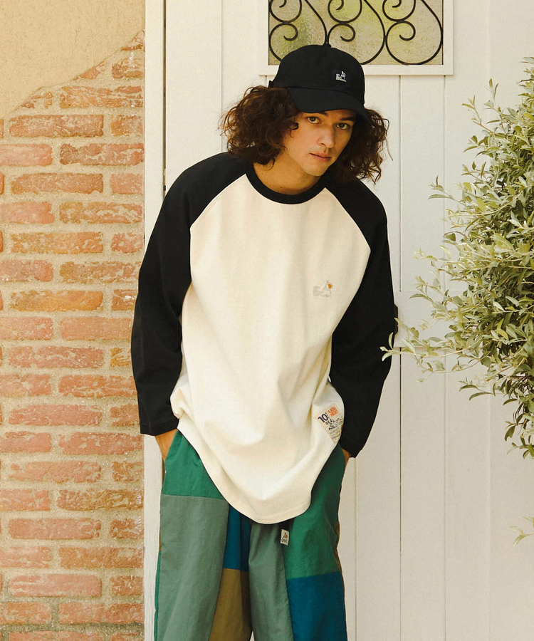 go slow caravan(ゴースローキャラバン) |超ヘビーUSA/C 8分袖ゆったりBB TEE (MENS)