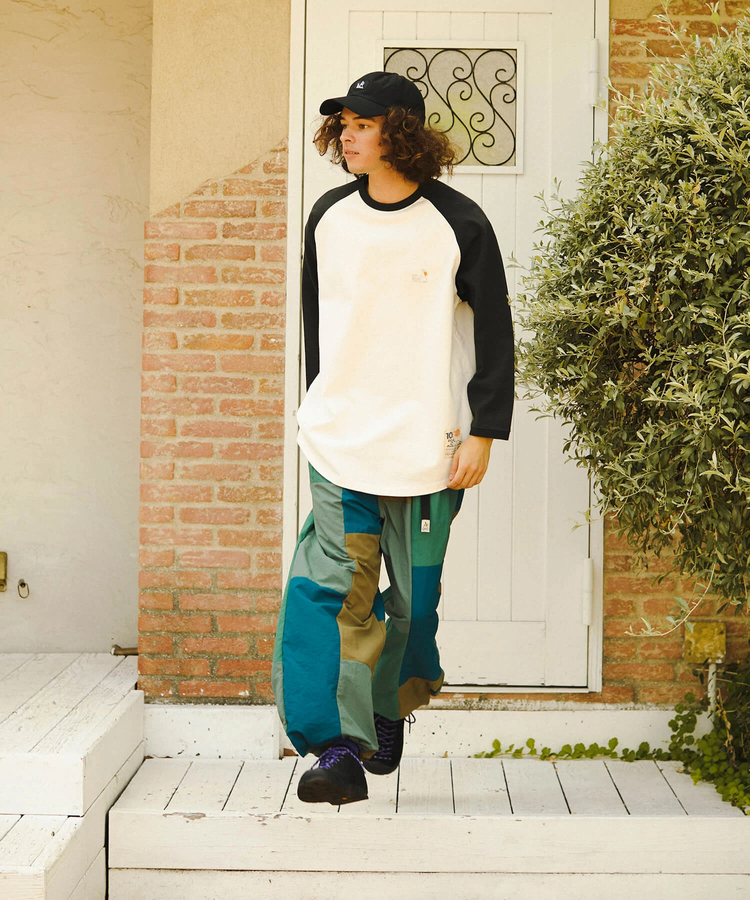 go slow caravan(ゴースローキャラバン) |超ヘビーUSA/C 8分袖ゆったりBB TEE (MENS)
