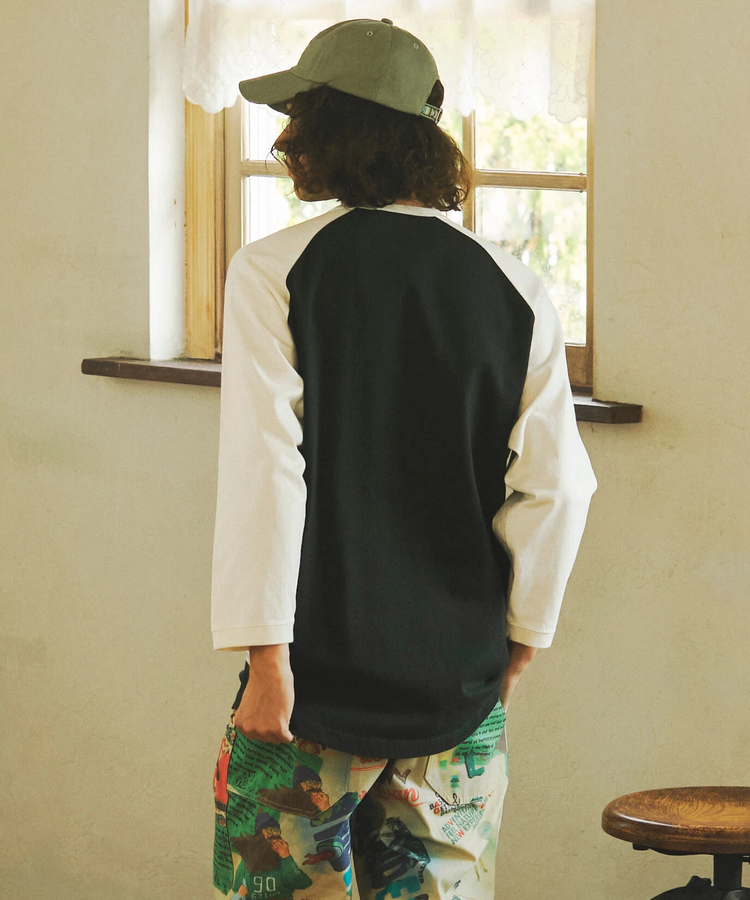 go slow caravan(ゴースローキャラバン) |超ヘビーUSA/C 8分袖ゆったりBB TEE (MENS)