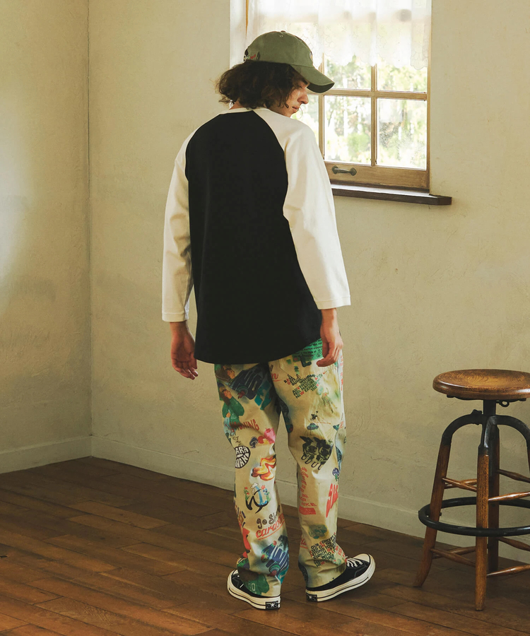 go slow caravan(ゴースローキャラバン) |超ヘビーUSA/C 8分袖ゆったりBB TEE (MENS)