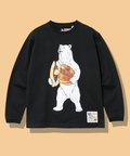 go slow caravan(ゴースローキャラバン) |超ヘビーUSA/C どら焼きクマロングスリーブ TEE (MENS/WOMENS)