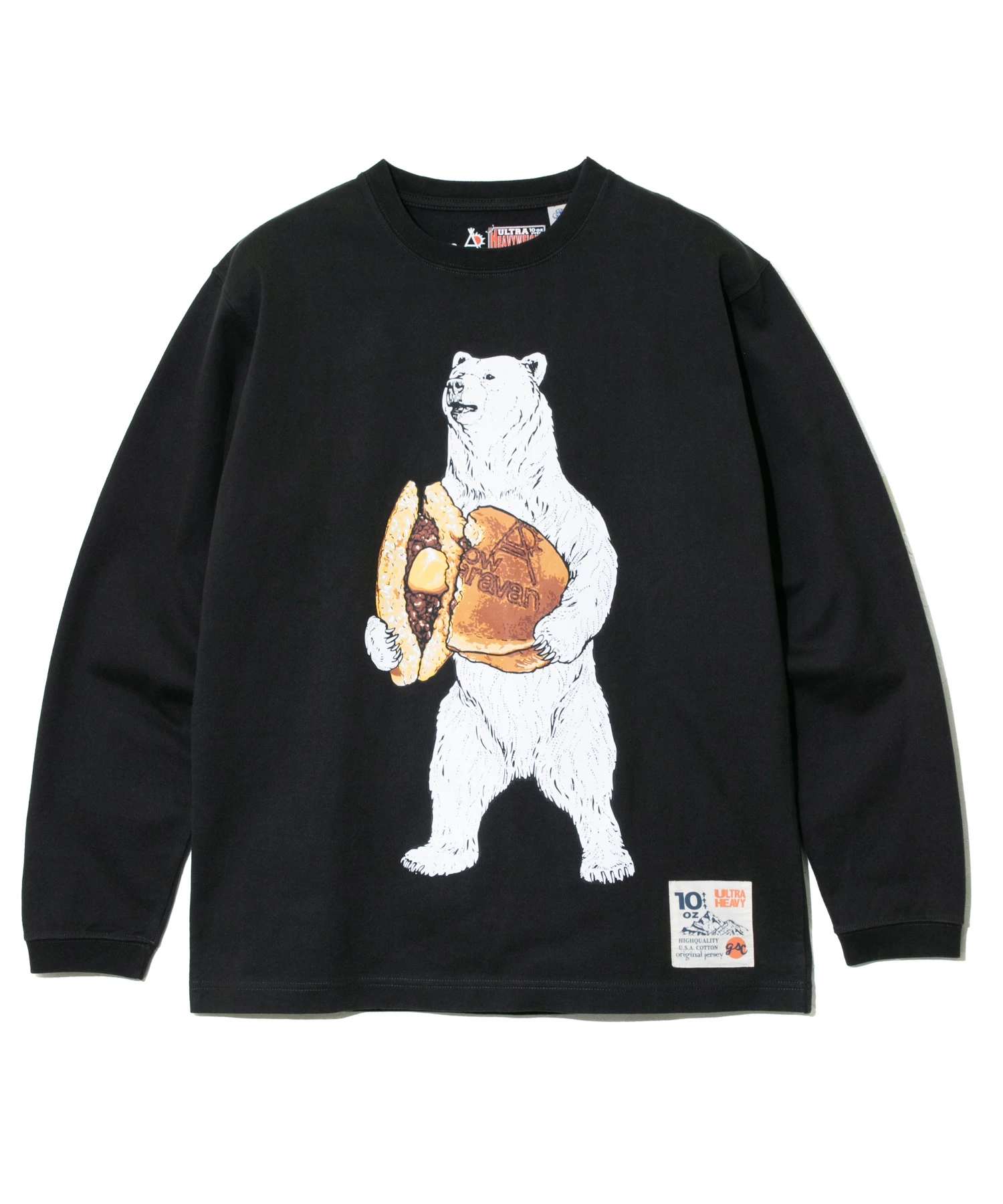 超ヘビーUSA/C どら焼きクマロングスリーブ TEE (MENS/WOMENS 