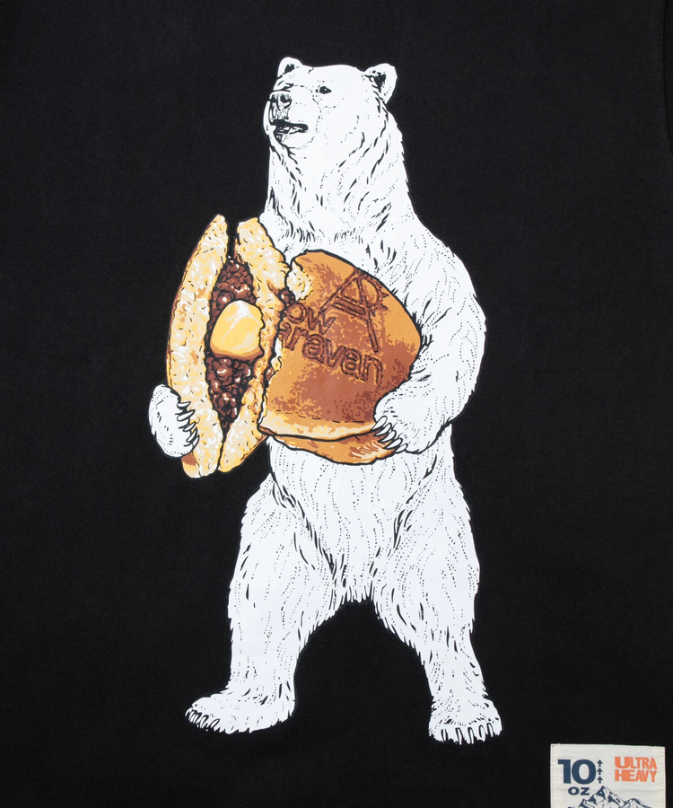 go slow caravan(ゴースローキャラバン) |超ヘビーUSA/C どら焼きクマロングスリーブ TEE (MENS/WOMENS)