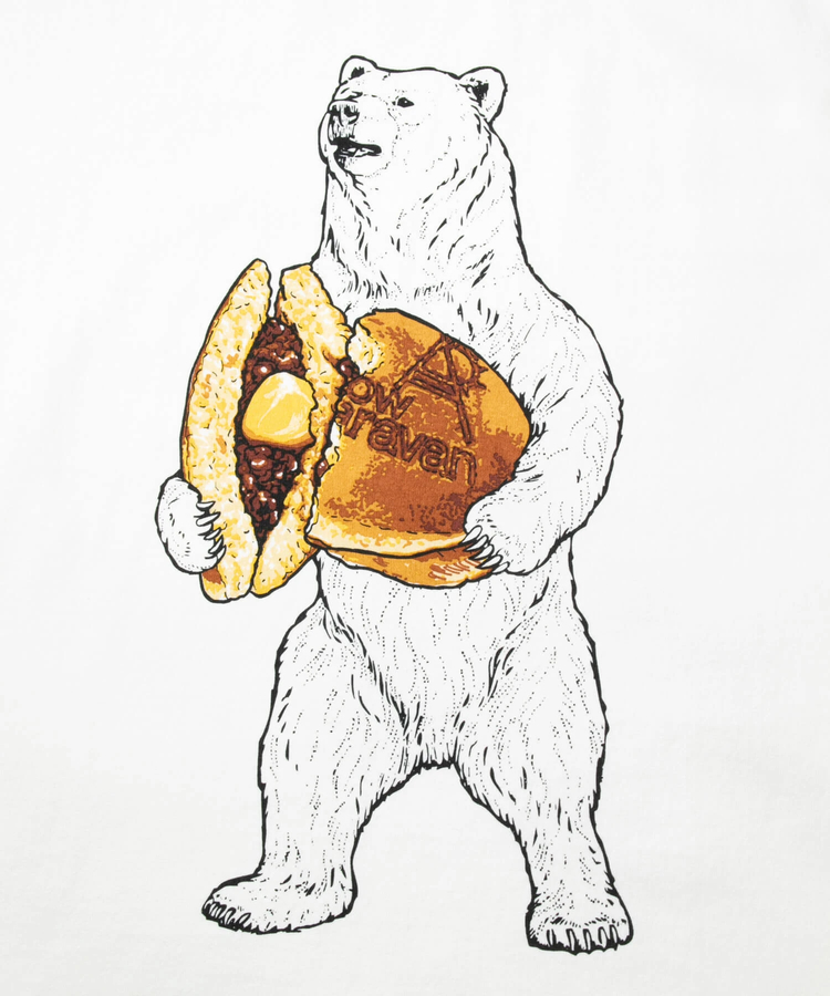 go slow caravan(ゴースローキャラバン) |超ヘビーUSA/C どら焼きクマロングスリーブ TEE (MENS/WOMENS)