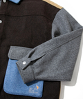 go slow caravan(ゴースローキャラバン) |メランジウールライク起毛ゆったりワークJKT (MENS/WOMENS)