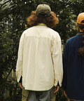 go slow caravan(ゴースローキャラバン) |ネル起毛カギ針編みポケットシャツ (MENS/WOMENS)