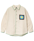 go slow caravan(ゴースローキャラバン) |ネル起毛カギ針編みポケットシャツ (MENS/WOMENS)
