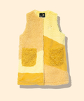 go slow caravan(ゴースローキャラバン) |ボアファーMIXパッチワークロングベスト (WOMENS)
