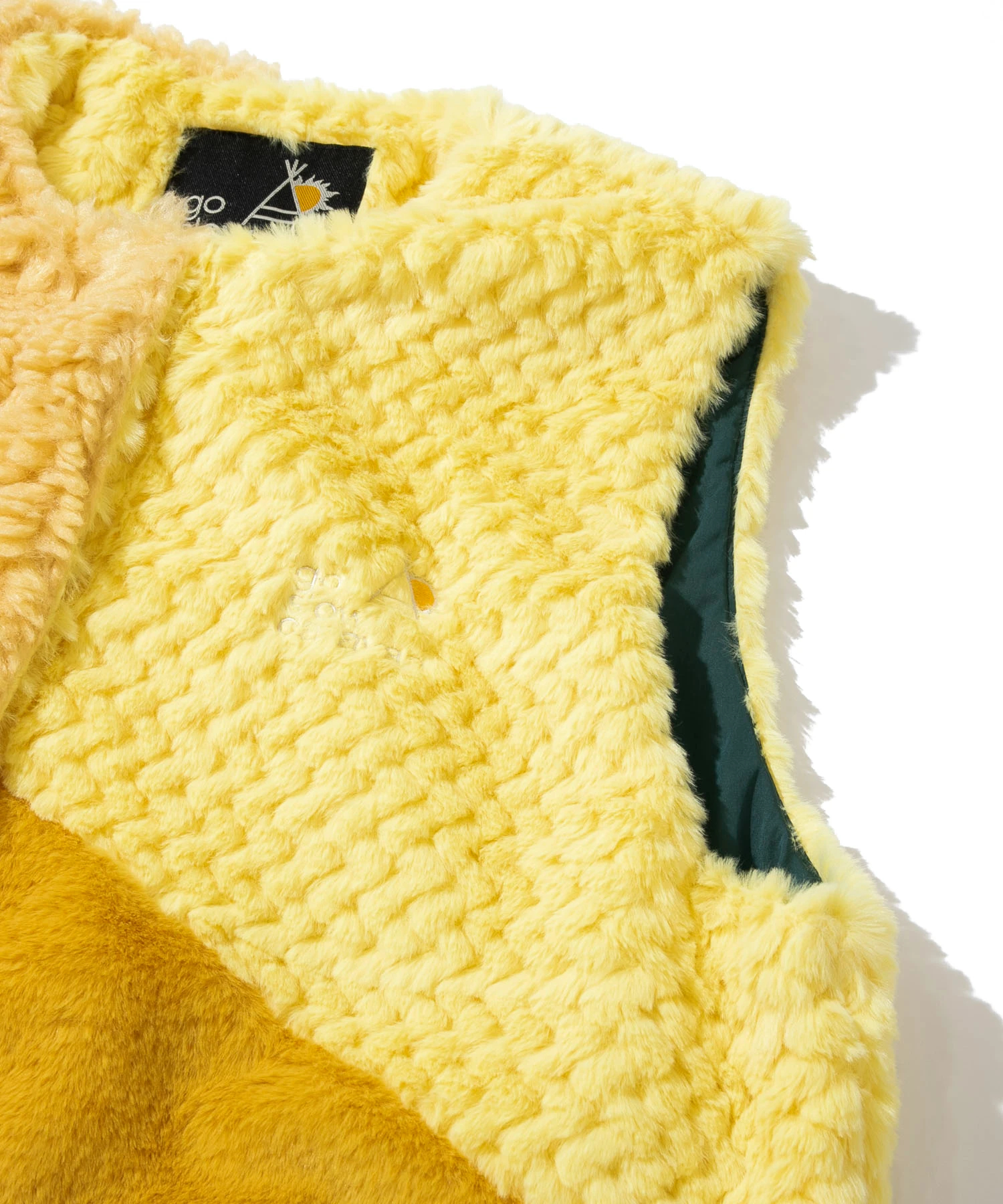 ボアファーMIXパッチワークロングベスト (WOMENS)|ファッション ボアファーMIXパッチワークロングベスト (WOMENS)|ファッション