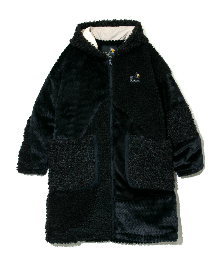 go slow caravan(ゴースローキャラバン) |ボアファーMIXパッチワークコート (WOMENS)
