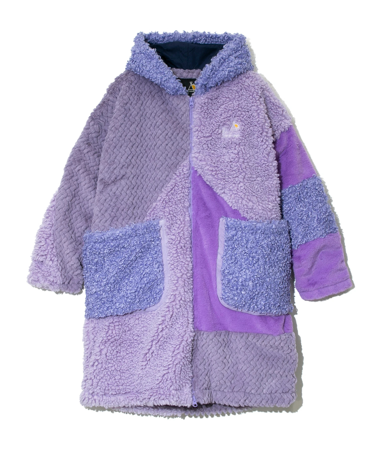 go slow caravan(ゴースローキャラバン) |ボアファーMIXパッチワークコート (WOMENS)