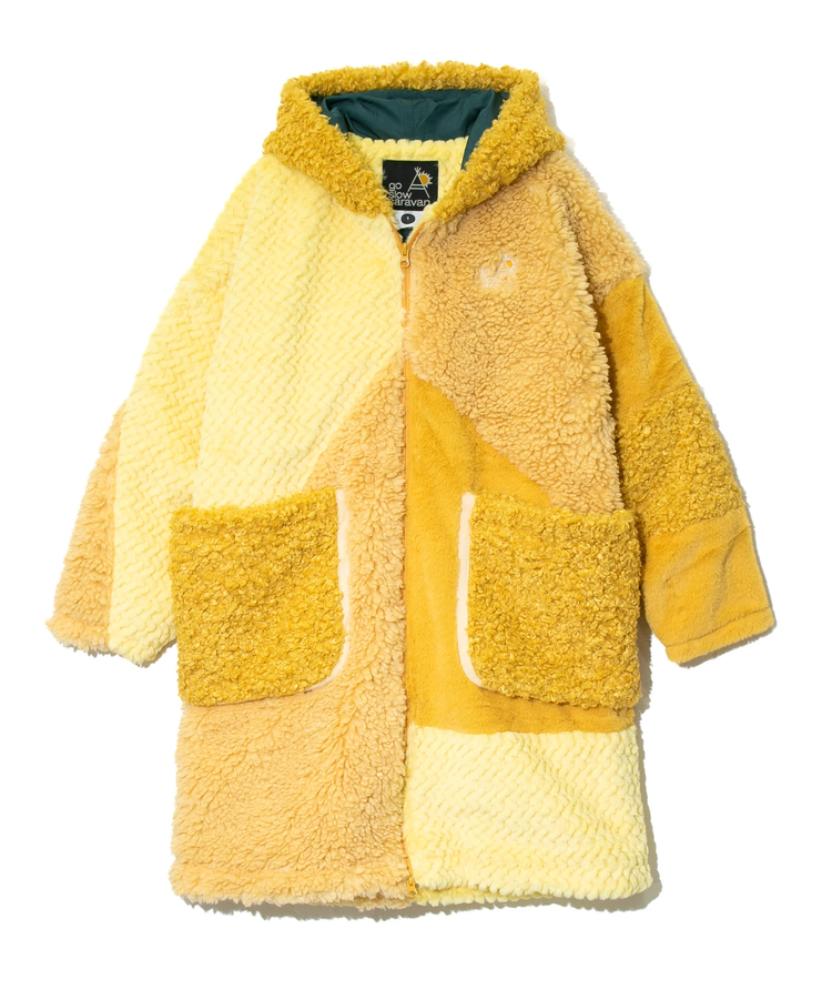 go slow caravan(ゴースローキャラバン) |ボアファーMIXパッチワークコート (WOMENS)