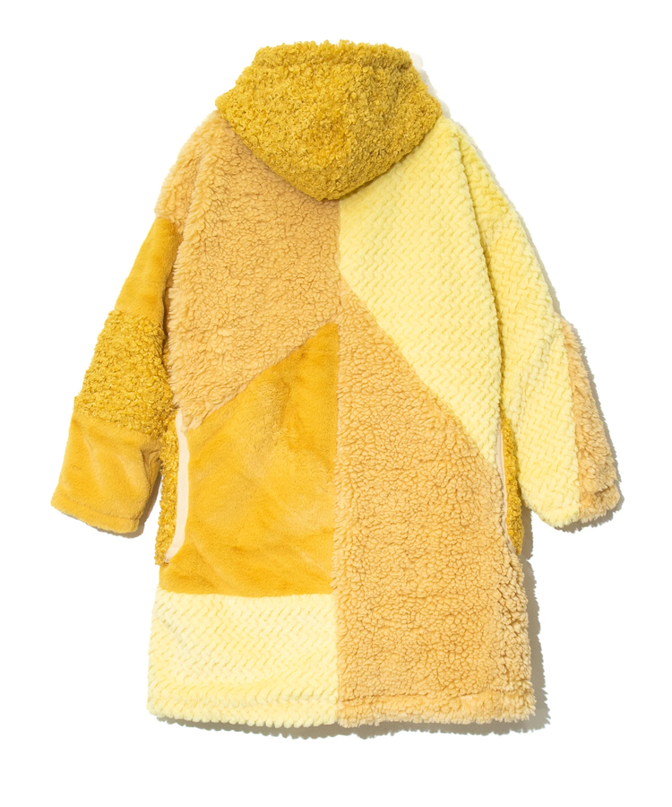 go slow caravan(ゴースローキャラバン) |ボアファーMIXパッチワークコート (WOMENS)