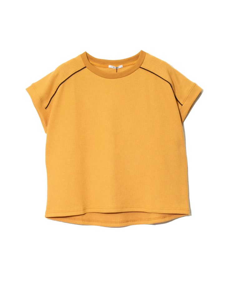 go slow caravan(ゴースローキャラバン) |le colis/ルコリ ミニワッフルコードパイピングフレンチスリーブPO (WOMENS)