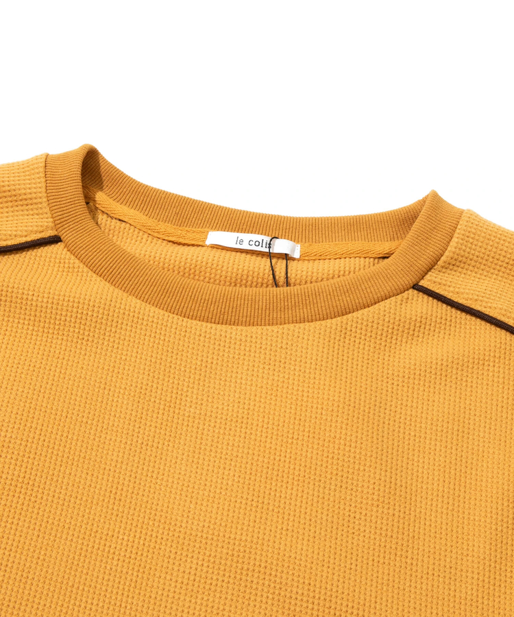 go slow caravan(ゴースローキャラバン) |le colis/ルコリ ミニワッフルコードパイピングフレンチスリーブPO (WOMENS)