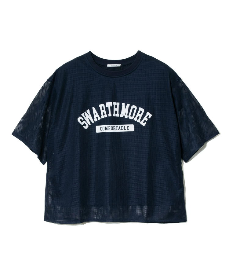 go slow caravan(ゴースローキャラバン) |le colis/ルコリ メッシュロゴレイヤード5分袖TEE (WOMENS)