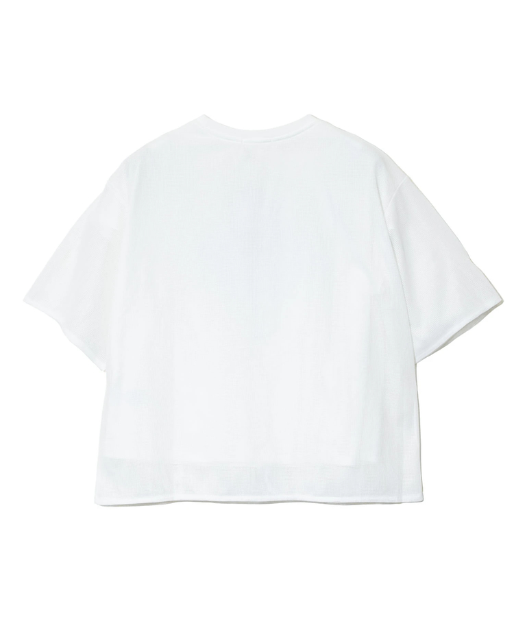 go slow caravan(ゴースローキャラバン) |le colis/ルコリ メッシュロゴレイヤード5分袖TEE (WOMENS)