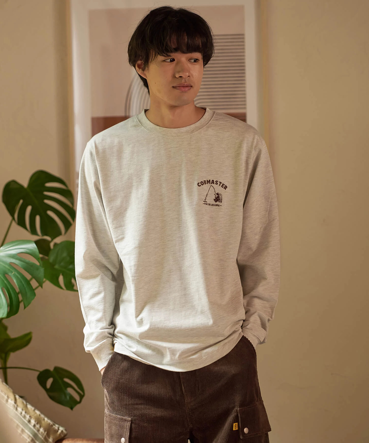 go slow caravan(ゴースローキャラバン) |COBMASTER/コブマスター ピグメント染め 刺繍ベーシックL/STEE《釣りベアー》(MENS)