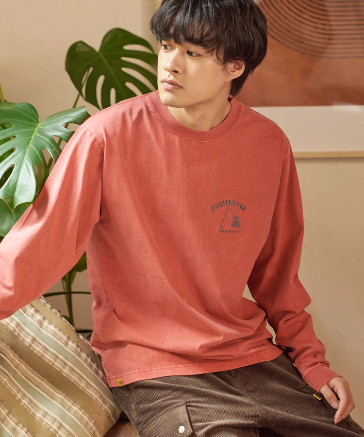 go slow caravan(ゴースローキャラバン) |COBMASTER/コブマスター ピグメント染め 刺繍ベーシックL/STEE《釣りベアー》(MENS)