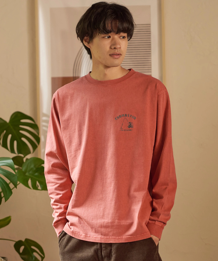 go slow caravan(ゴースローキャラバン) |COBMASTER/コブマスター ピグメント染め 刺繍ベーシックL/STEE《釣りベアー》(MENS)