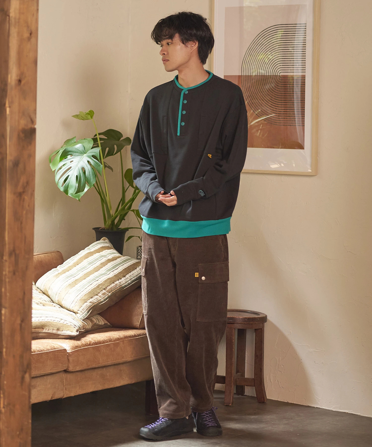 go slow caravan(ゴースローキャラバン) |COBMASTER/コブマスター 裏毛 ダブルポケット ヘンリースウェット (MENS)