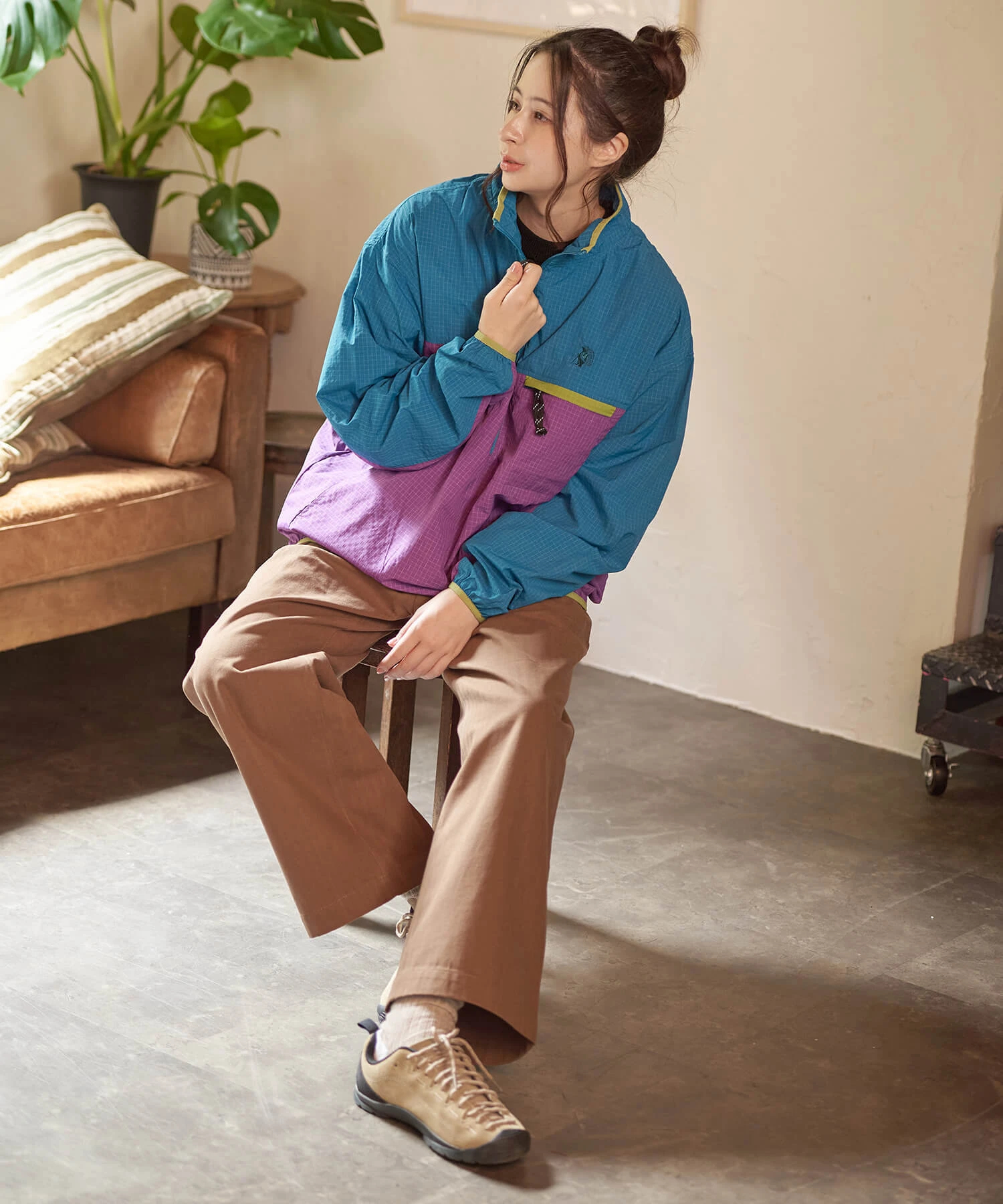 COBMASTER/コブマスター ナイロンリップ ハーフジップP/O JKT