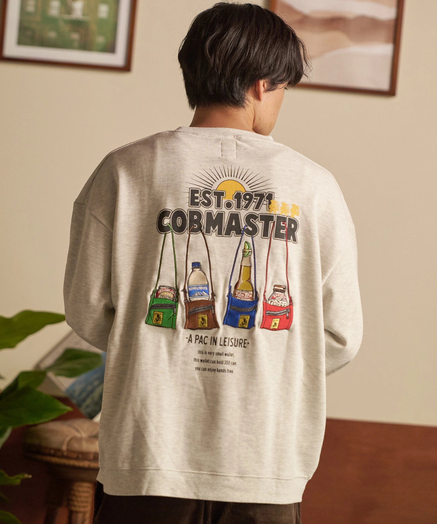 しろたん＆らっこいぬ 白刺繍トレーナー《オフホワイト》 S / M