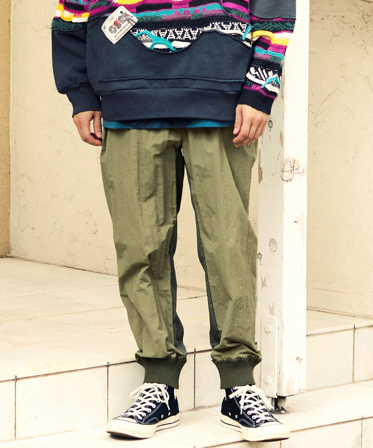 go slow caravan(ゴースローキャラバン) |ナイロン×コットンナイロンニットリブパンツ (MENS)