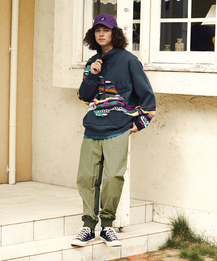 go slow caravan(ゴースローキャラバン) |ナイロン×コットンナイロンニットリブパンツ (MENS)