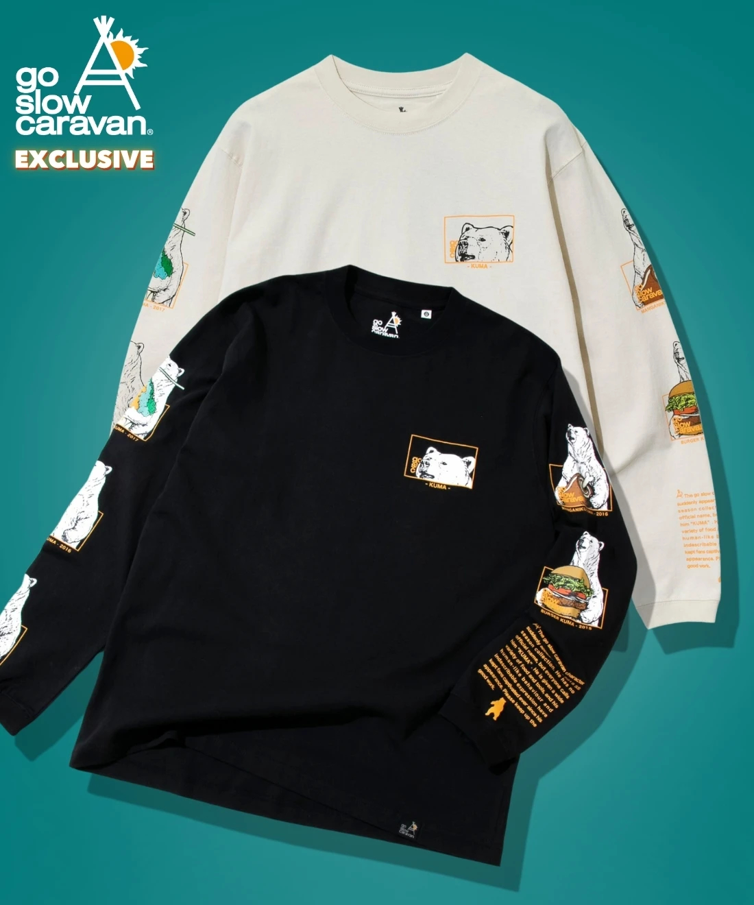 GSC直営限定】USA/C KUMAスクエアLOGO ロングスリーブTEE (MENS