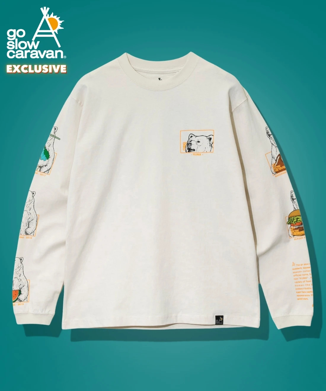 GSC直営限定】USA/C KUMAスクエアLOGO ロングスリーブTEE (MENS