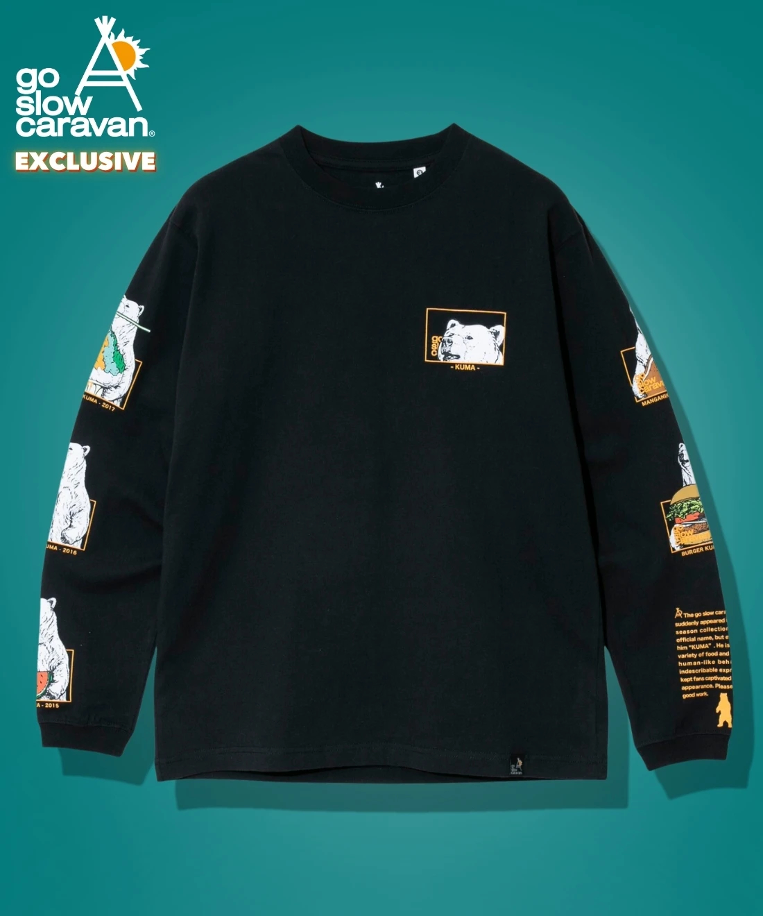 GSC直営限定】USA/C KUMAスクエアLOGO ロングスリーブTEE (MENS