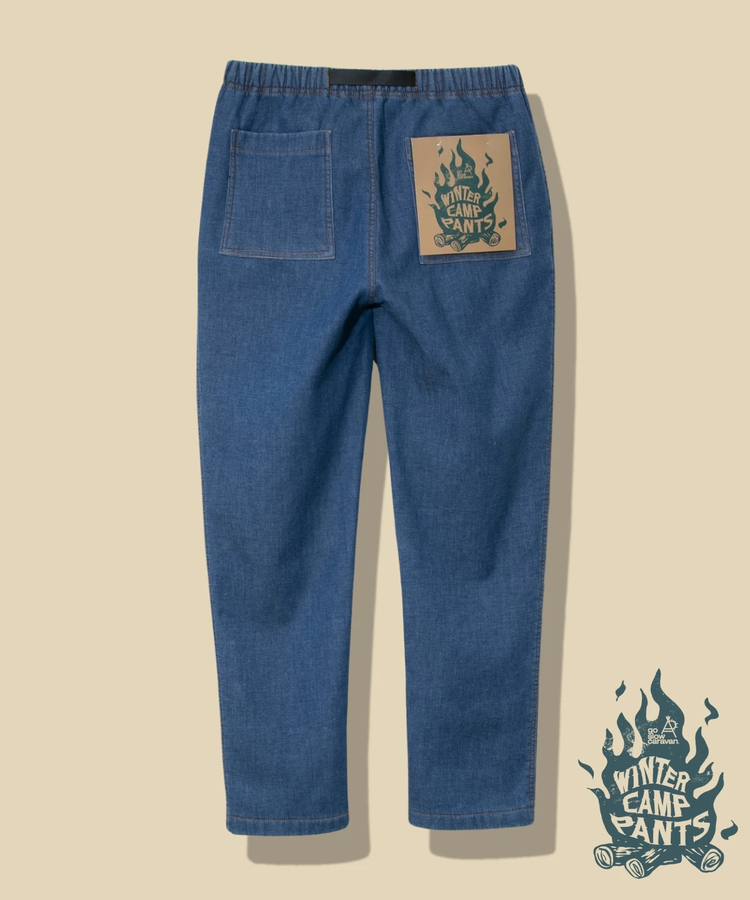 go slow caravan(ゴースローキャラバン) |ストレッチデニム裏フリース冬キャンプパンツ (MENS/WOMENS)