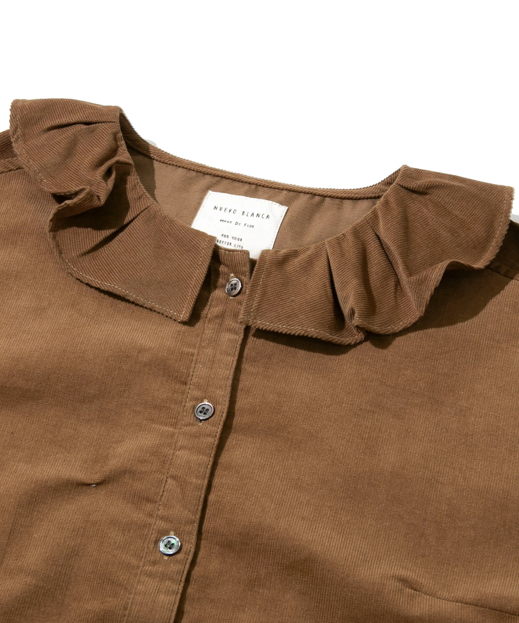 go slow caravan(ゴースローキャラバン) |NUEVO BLANCA/ヌエヴォブランカ プリーツカラーブラウス (WOMENS)