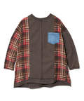 go slow caravan(ゴースローキャラバン) |CUBE SUGAR/キューブシュガー 天竺xデニムパウダー加工長袖リメイク風PO (WOMENS)
