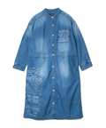 go slow caravan(ゴースローキャラバン) |CUBE SUGAR/キューブシュガー 6.5ozテデニムxヒッコリーワークワンピース (WOMENS)
